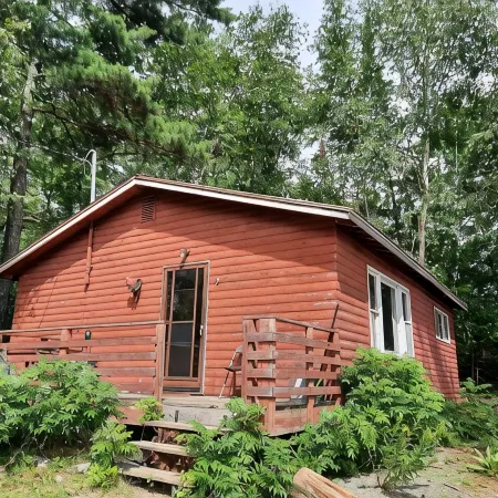 3 bedroom cabin on Crow Lake at Bull Moose Lodge. Pet friendly