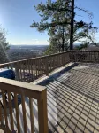 Cabin at Runestone Hideaway just steps from Heavener Runestone Park.