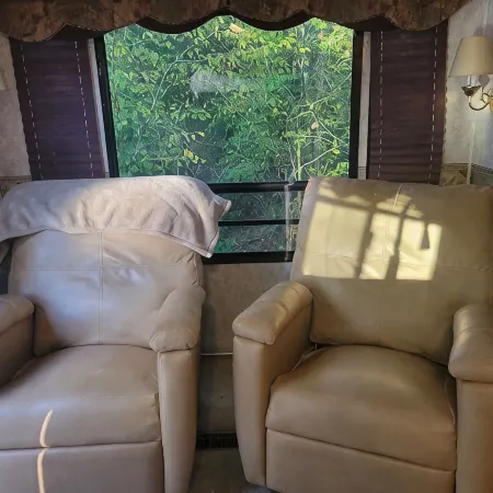 Smokey Mountain hideaway camper with waterfall