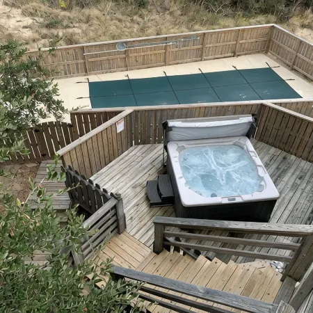 Water Music OBX:  Ocean views, easy beach access, private pool.  Pet friendly.