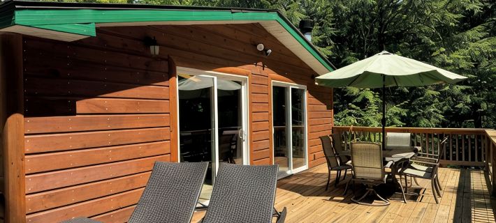 Waterfall View from Secluded 4 Bed Cabin in East Branch, NY with Mountain Views Hotels in Delaware County