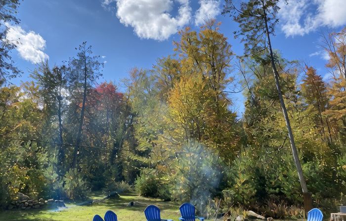 The perfect ADK log cabin getaway on 4 acres and 5 min. to town!