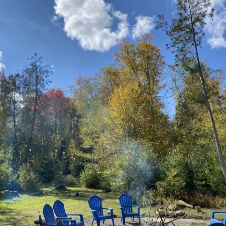 The perfect ADK log cabin getaway on 4 acres and 5 min. to town!