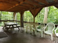 Comfy Cabin in the Woods with Extra-Large Covered Deck