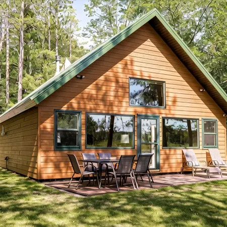 Secluded 4-season cabin w/private waterfront, epic game room & mins from trails