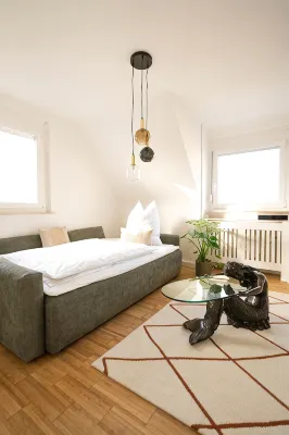 Meerjungfrau: stylish 2-room apartment, central, kitchen, bathroom, living room/bedroom