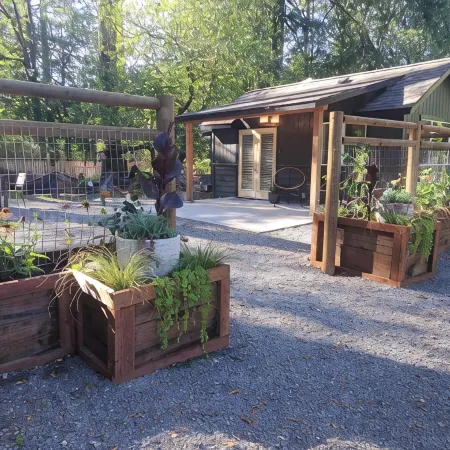 The Groundskeeper's Cabin: A peaceful retreat with all the amenities of home.