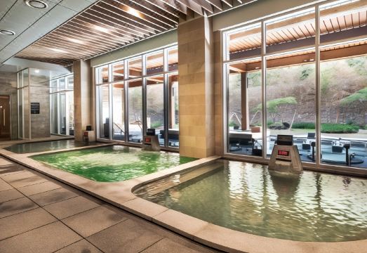 소노벨 청송의 조식 뷔페나 식사 공간