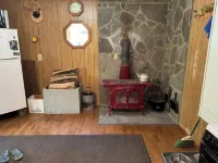 Cozy cabin nestled the woods