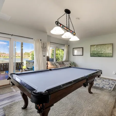 Lake Front Home w/ Hot Tub, Fire pit, yard, walk to Wisp Resort,Tubing Hill View
