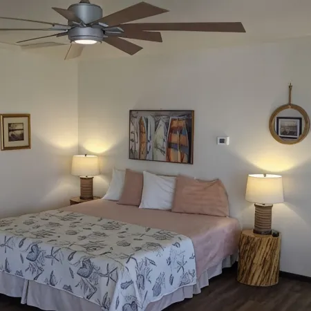 PEEK BAY/OCEAN VIEWS! WALK TO ALL!-500 sq.ft. King bed, full bath, Dog Friendly!