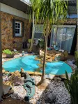 Waterfront Mid Century Cottage w/Pool and Spa- Close to beaches - Sleeps 9 - Pool
