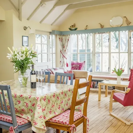 3 bedroom cottage, with far reaching views of the garden and open countryside.