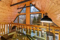 Spacious A-Frame Cabin w/ Air Hockey, Fire Pit, Huge Deck - 3-Star