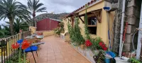 small house but a great atmosphere outside
