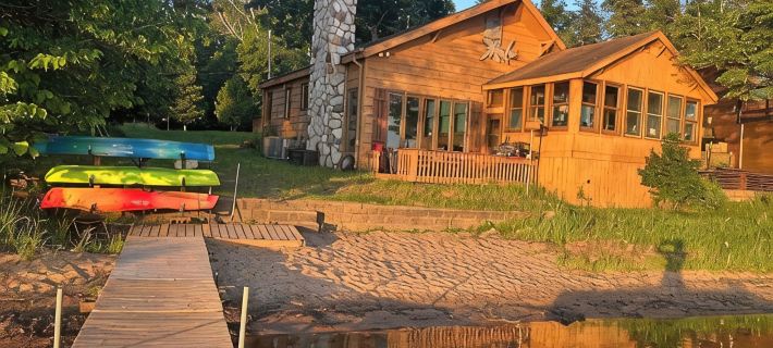 Lakefront Escape on Amnicon Lake with Pontoon Rental & Private Beach Hotels in Douglas County
