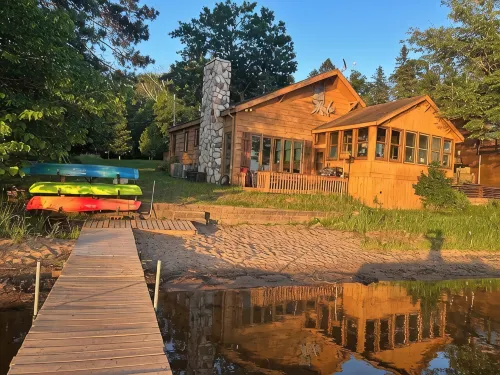 Lakefront Escape on Amnicon Lake with Pontoon Rental & Private Beach - 3-Star