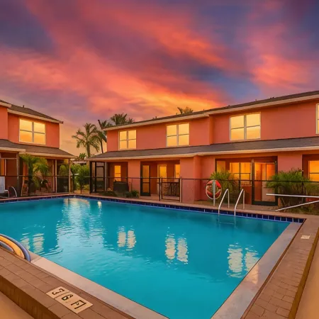 A Tropical Paradise, 2-bedroom townhouse with AC, WiFi, & pool in Ft. Myers