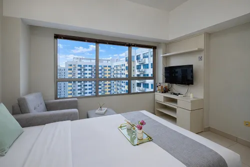 Serene Studio with City View at Springlake Summarecon Bekasi Apartment By Travelio