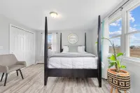 FULLY RENOVATED apt w/water views and deck near beach& marina