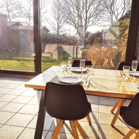 Haus Meereswind Esens, 3 Bedrooms, Conservatory with Fireplace