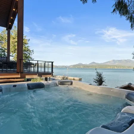 New Modern Luxury Home. Enjoy the Sweeping Lakefront and Mountain View’s.