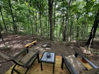 Charming A-frame cabin set in the woods overlooking deep wooded ravines. Hotels in Coles County