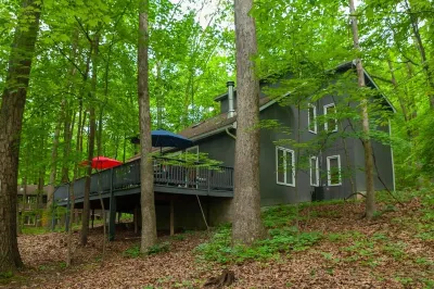 Coolfont 4 Bdrm, Lots of Beds! Cozy Wooded Cottage.