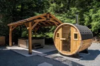 Hot Tub & Sauna - 1 mile from Mount Rainier NP - Forest view - Sleeps 8 - Hytter