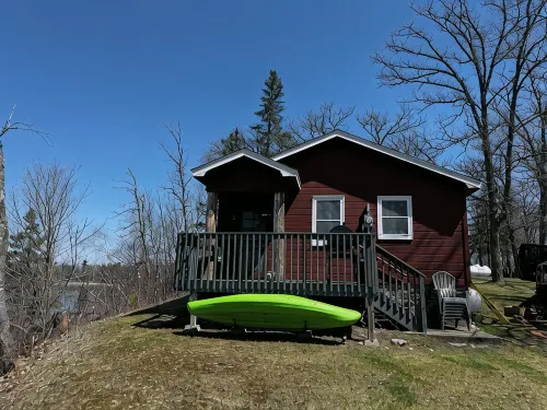 Red Cabin Retreat on Island Lake - Perfect for Fishing & Wildlife Lovers