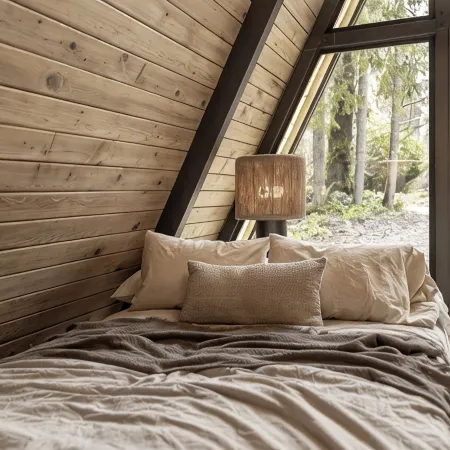 Mt. Rainier Luxe A-Frame: Hot Tub, Sauna, Firepit with King Size Bed Lafa Cabin