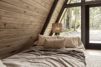 Mt. Rainier Luxe A-Frame: Hot Tub, Sauna, Firepit with King Size Bed Lafa Cabin