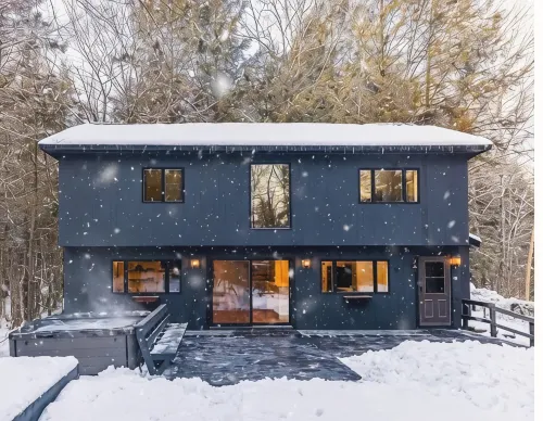 The Quechee Haus: VT Retreat with Outdoor Hot Tub