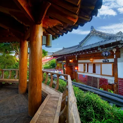 Jeonju Jeongdam Hanok Stay 梧木台と梨木台周辺のホテル