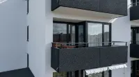 Modern apartment near the beach with beach chair