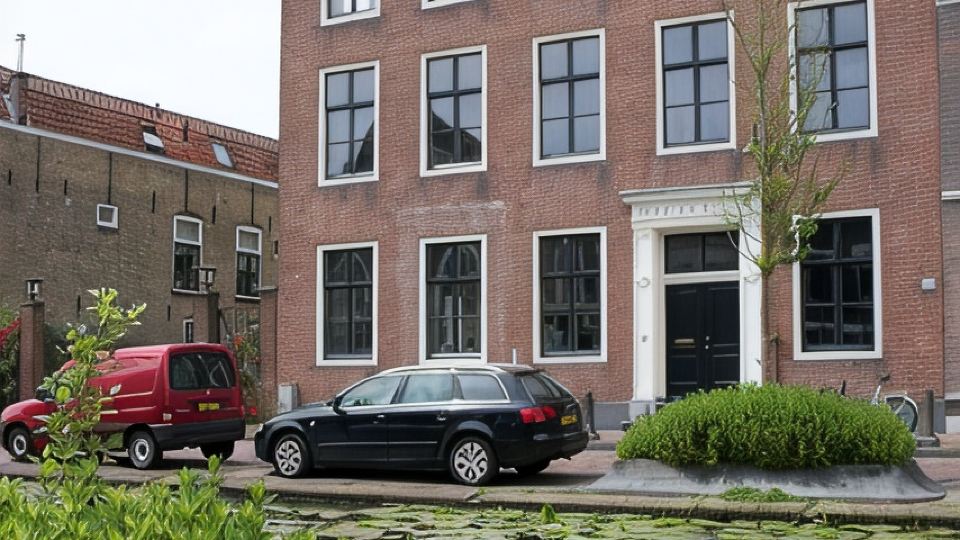 Canal house top floor in historic center Gouda