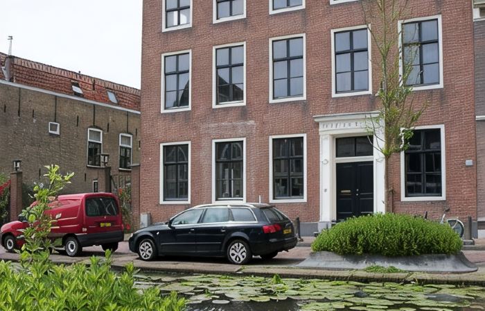 Canal house top floor in historic center Gouda