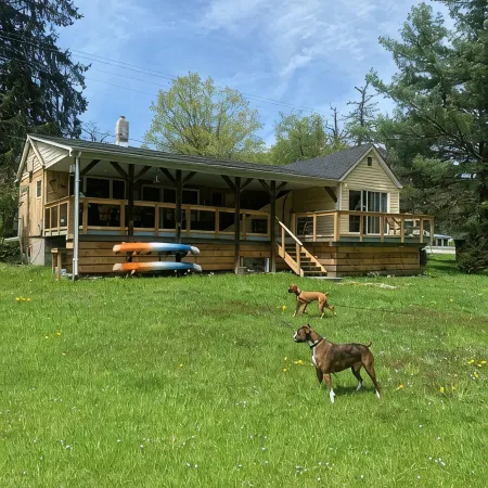 Kayak/Canoe/Fish & Relax right from the backyard of this Riverfront 3 B/R home!