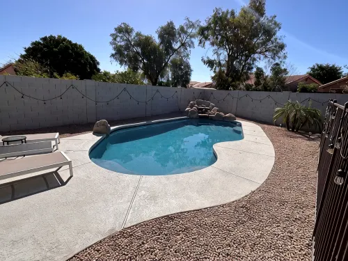 Modern 4BR Escape w Private Pool, 3 mi to state farm stadium, dining & shopping!