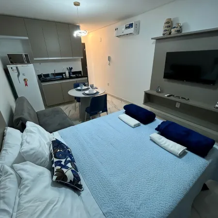 Charming 1-bedroom apartment in Intermares Cabedelo with AC, WiFi Отели в г. Кабеделу
