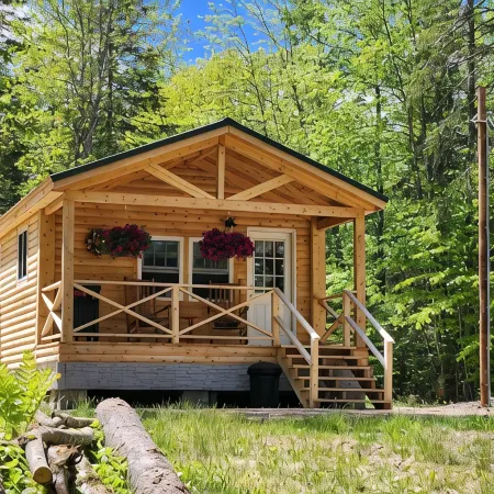 New Cabin on Pennamaquan River. Relax in comfort and privacy .