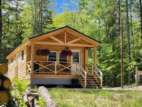 New Cabin on Pennamaquan River. Relax in comfort and privacy .