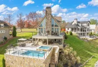 Stunning Views!  Lakefront Luxury w Saltwater Pool, Spa, & Deep-Water Dock