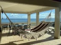 Oceanfront 3 Bdrm House on Surf Beach near Rincon with Private Beach Access - Wi-Fi