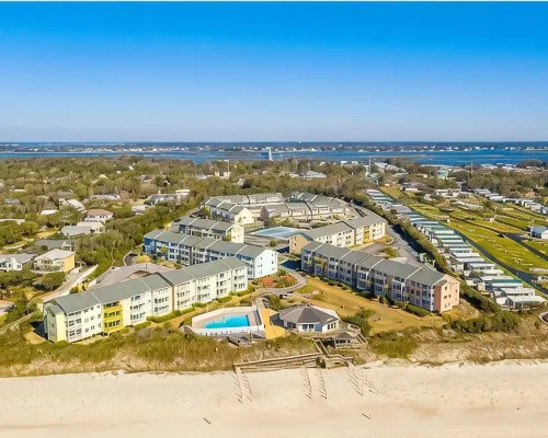 Steps away from the Ocean,  Gym, Gazebos, Indoor/Outdoor  Pools, & Tennis Courts Hotels in Emerald Isle