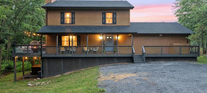 5BR Private Mountain Game Cabin! Hot Tub, Fire Pit Hotels in McGaheysville