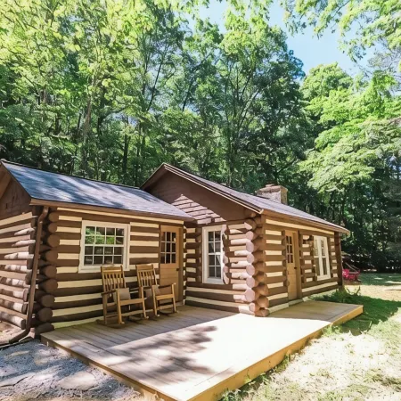 Creek side Log Cabin with hot tub in White Sulphur Springs WV