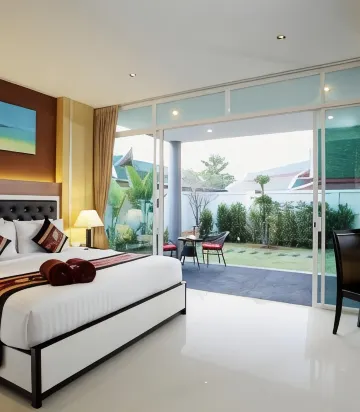 วิลล่าสไตล์โมเดิร์น 4 ห้องนอนพร้อมสระว่ายน้ำส่วนตัว (ห้ามสูบบุหรี่)