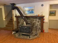 Lake side cottage w- sand beach. 13 acres-forest, steams & waterfalls to explore