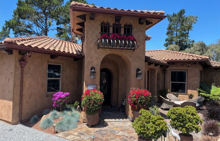 New 2,638 sf custom built Tuscan Style home in Pebble Beach.